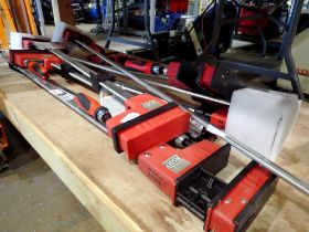Nine Bessey clamp various sizes. Not available for in-house P&P