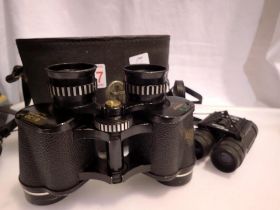 Pair of 8x30 binoculars with a further pair of field binoculars 8x21mm. UK P&P Group 2 (£20+VAT