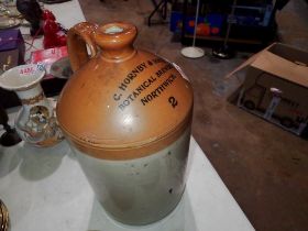 Large stoneware beer jug for C. Hornby & Sons, Northwich, in good condition, H: 40cm. No cracks or