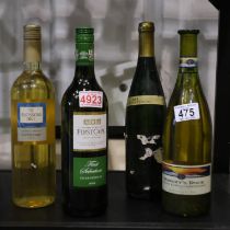 Five bottles of white wine. Not available for in-house P&P