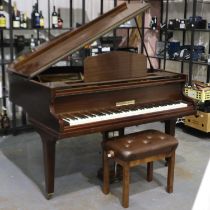 Monington & Weston baby grand piano. Not available for in-house P&P