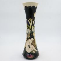 Moorcroft signed vase, 13.3.16 Trial, seconds quality, no chips or cracks, H: 40cm. UK P&P Group