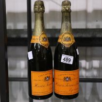 Two bottles of Henri Feron and Fly NV champagne circa 1943. UK P&P Group 3 (£30+VAT for the first