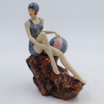 Peggy Davies figurine, The Bather, limited edition, no cracks or chips, H: 24 cm. UK P&P Group 2 (£