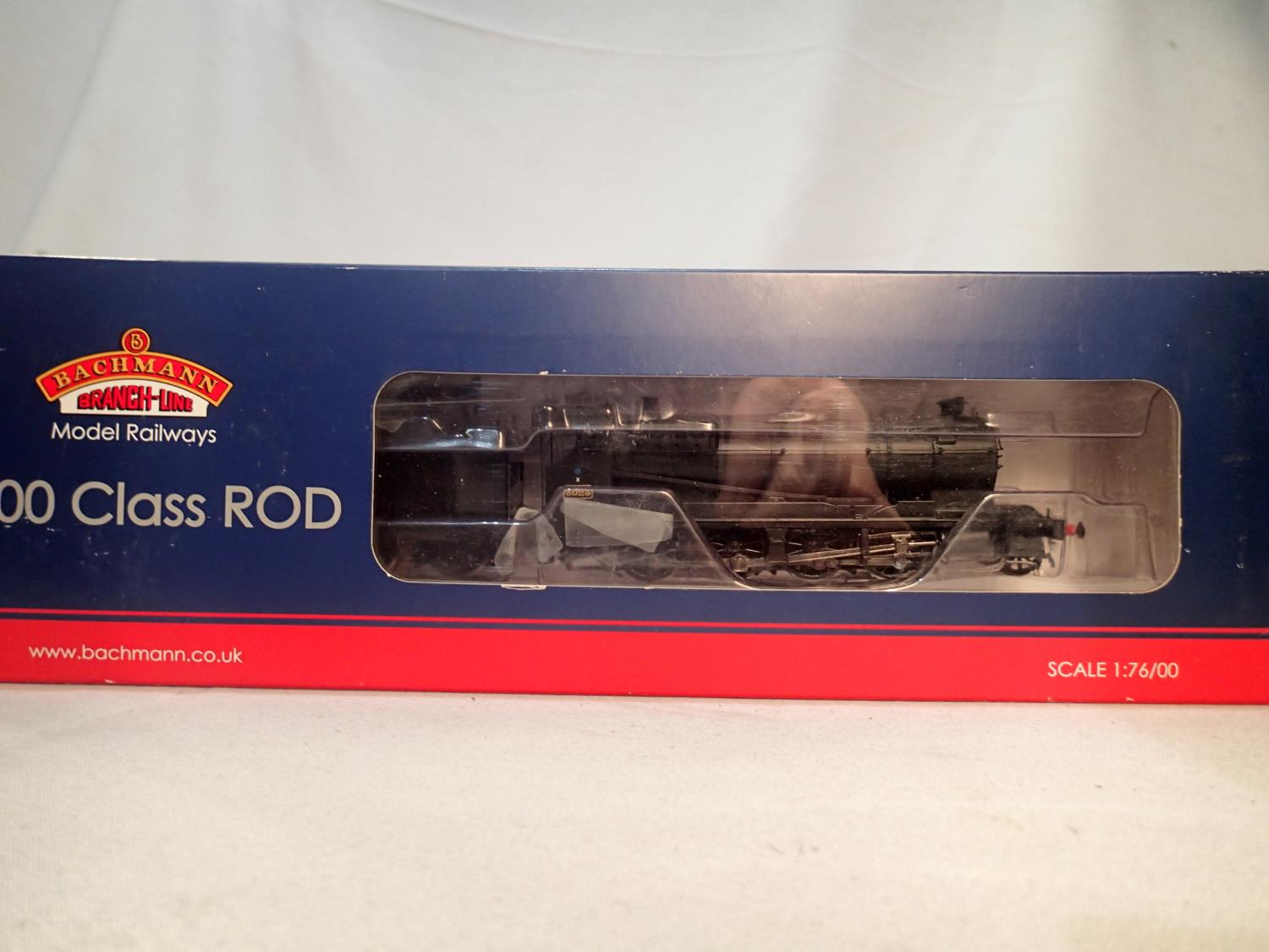 Bachmann 31-127, class 3000 ROD, 3023, black, early crest, near mint condition, storage wear to box.