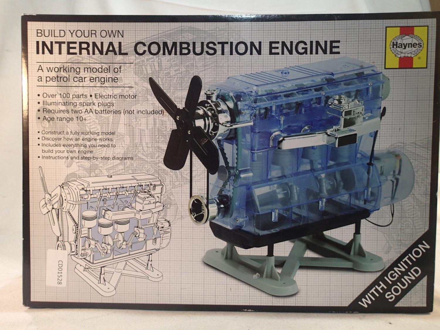 Haynes build a petrol car engine, with sounds, lights etc, appears complete/as new. UK P&P Group