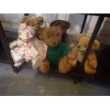 Seven mixed teddy bears, including Barnwell Bears and Three's Company. UK P&P Group 3 (£30+VAT for