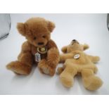 Two teddy bears, a Steiff Lumpi, 250804 and a Charlie Bears Riley, CB110607, both with tags. UK P&