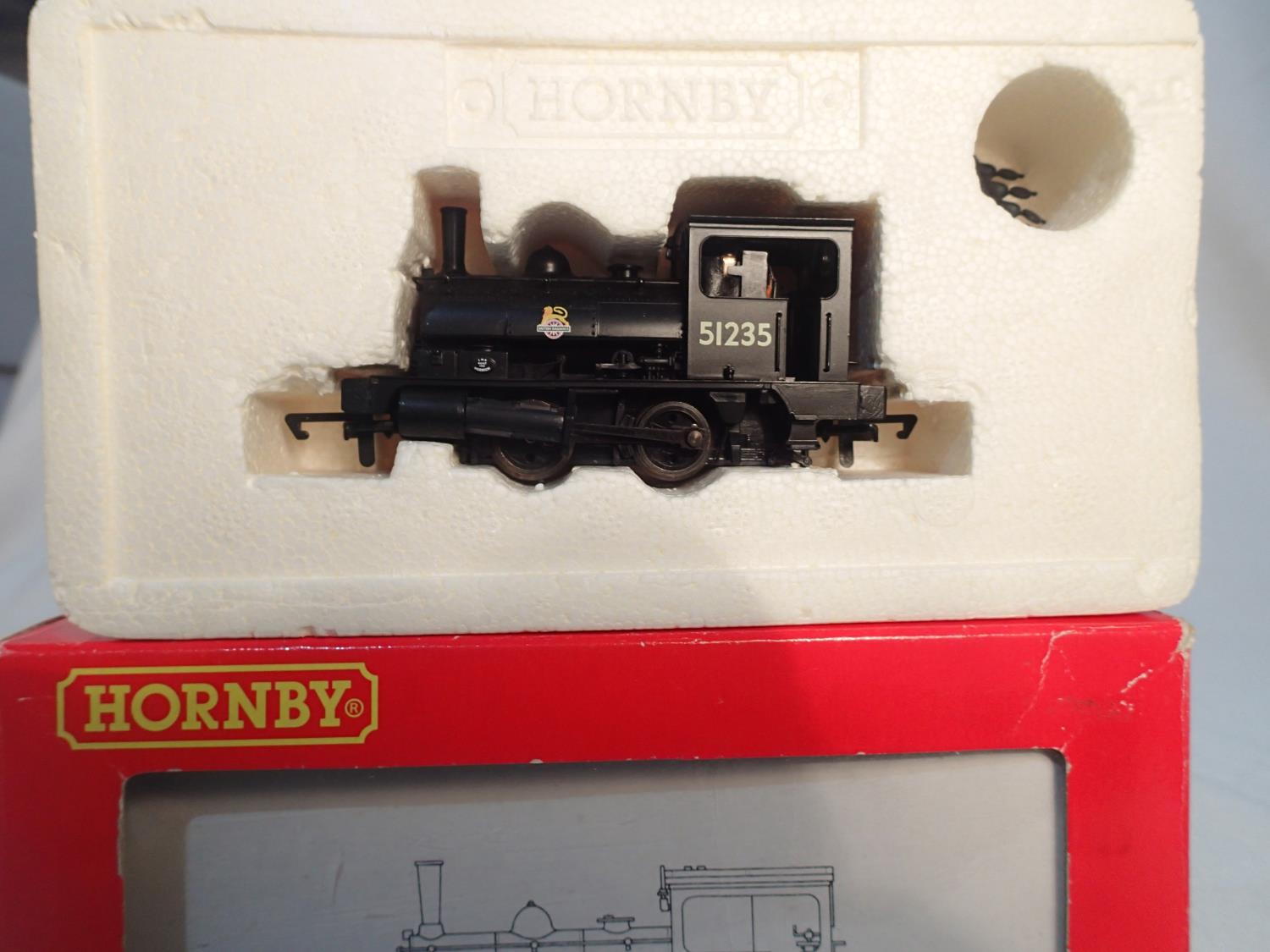 Hornby R2093C, Pug tank, 51235, black, early crest, near mint condition, wear to box. UK P&P Group 1