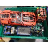 Three Lego Technic built kits, two are motorised. UK P&P Group 3 (£30+VAT for the first lot and £8+