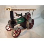 Mamod TEIA steam tractor, fair condition, solid fuel burner, not seized, requires drive belt. UK P&P