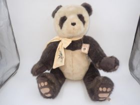 Boyds Bear, Zen, with tag attached, stitch down nose and jointed at limbs. Approx. 75cm (H). UK P&