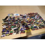 Approximately 200 unboxed diecast vehicles, various makes and scales, Lledo, Matchbox etc, mostly