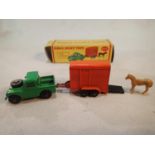 Dublo Dinky Toys, 073, Land Rover and horse box with horse, near mint, box with slight soiling. UK