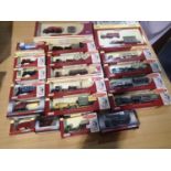 Twenty Trackside OO scale commercial vehicles, various types, including heavy haulage, crane,