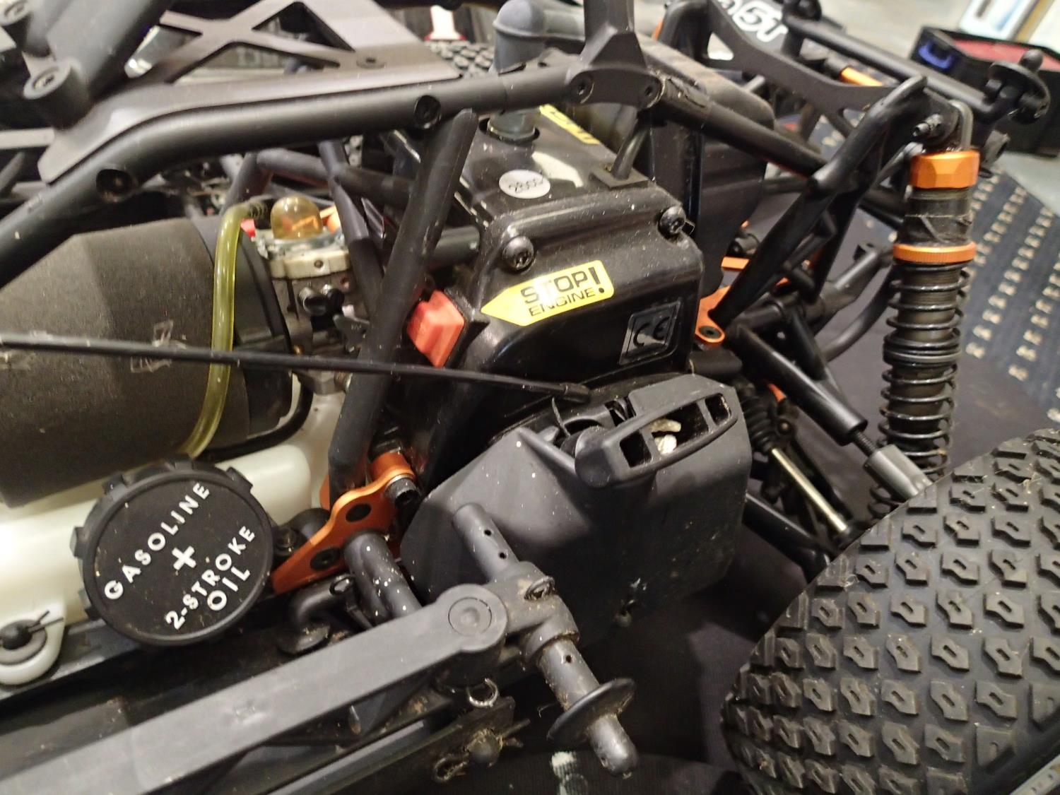 HPI Racing Baja 5T buggy, two stroke 26cc petrol engine with pull start, appears little used/ - Image 6 of 6