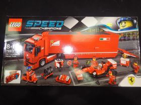 Lego Speed Champions F14 T and Scuderia Ferrari truck, factory sealed. UK P&P Group 2 (£20+VAT for