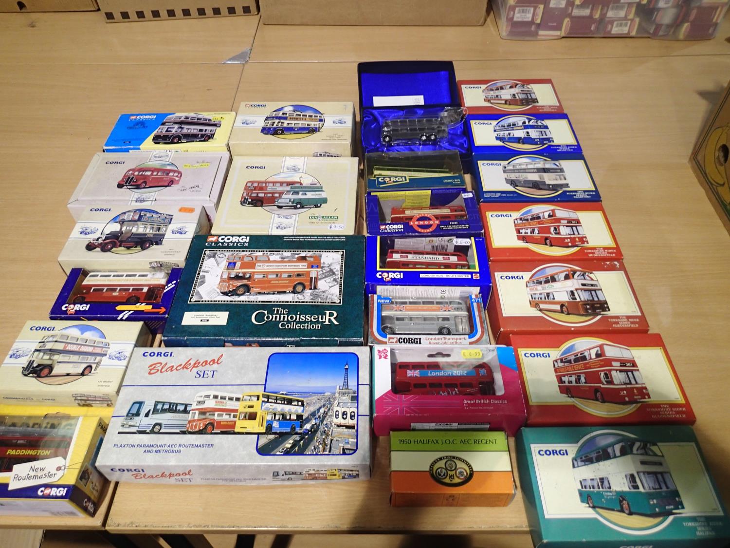 Twenty Four Corgi Classic buses and coaches, various scales and types, mostly excellent condition,