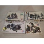 Four 1/35 scale military related kits, Esci Sprengpanzer Goliath and engines, Esci German smoke