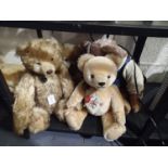 Two teddy bears, a Deans Woody, 136 of 500 and a Hermann Bears replica 30 Years Bear 263 of 800,