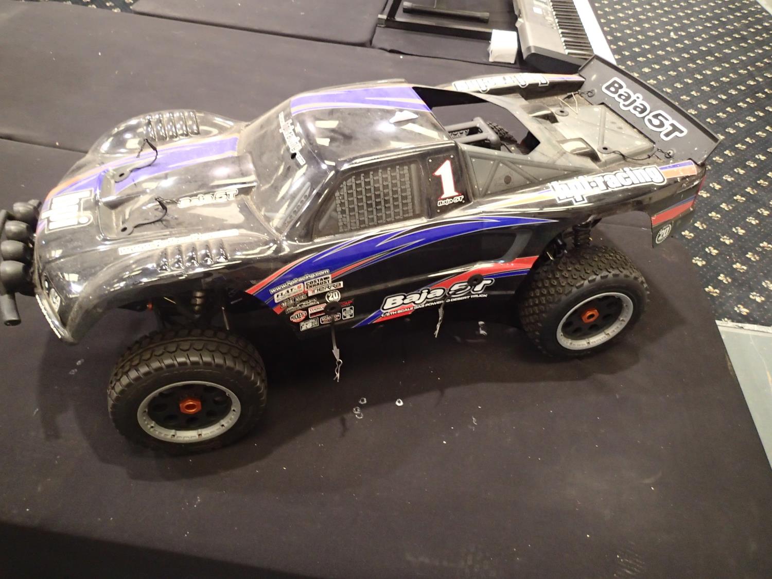 HPI Racing Baja 5T buggy, two stroke 26cc petrol engine with pull start, appears little used/