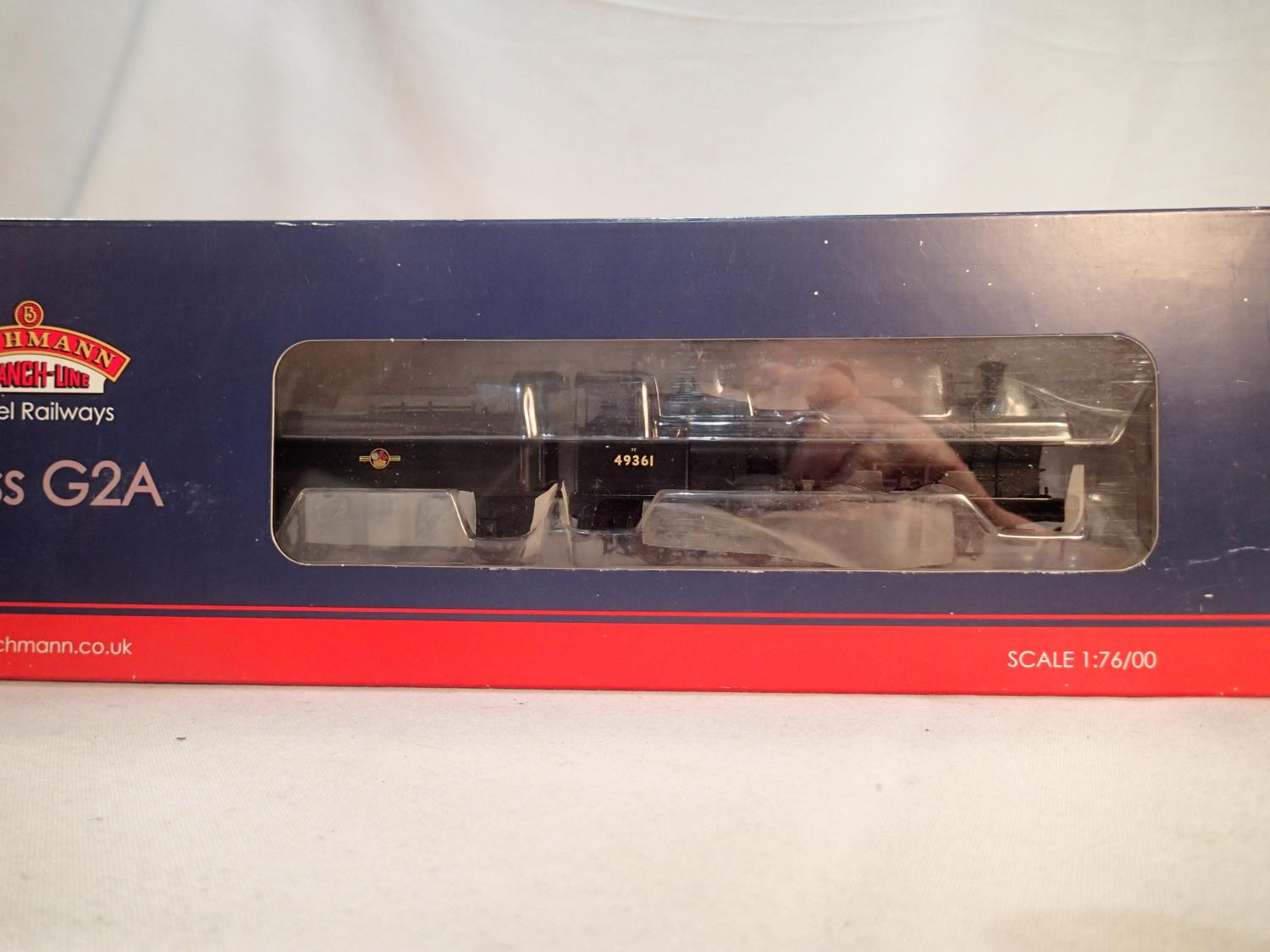 Bachmann 31-477 DC, class G2A, 49361, black, late crest, near mint condition, storage wear to box.