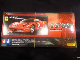 Tamiya Ferrari 458 Challenge #58560 4WD R/C car, near mint in box. UK P&P Group 2 (£20+VAT for the