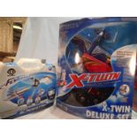 Radio control twin aircraft set suitable for indoor or outdoor use, plus Fly Tech Blade Star, both