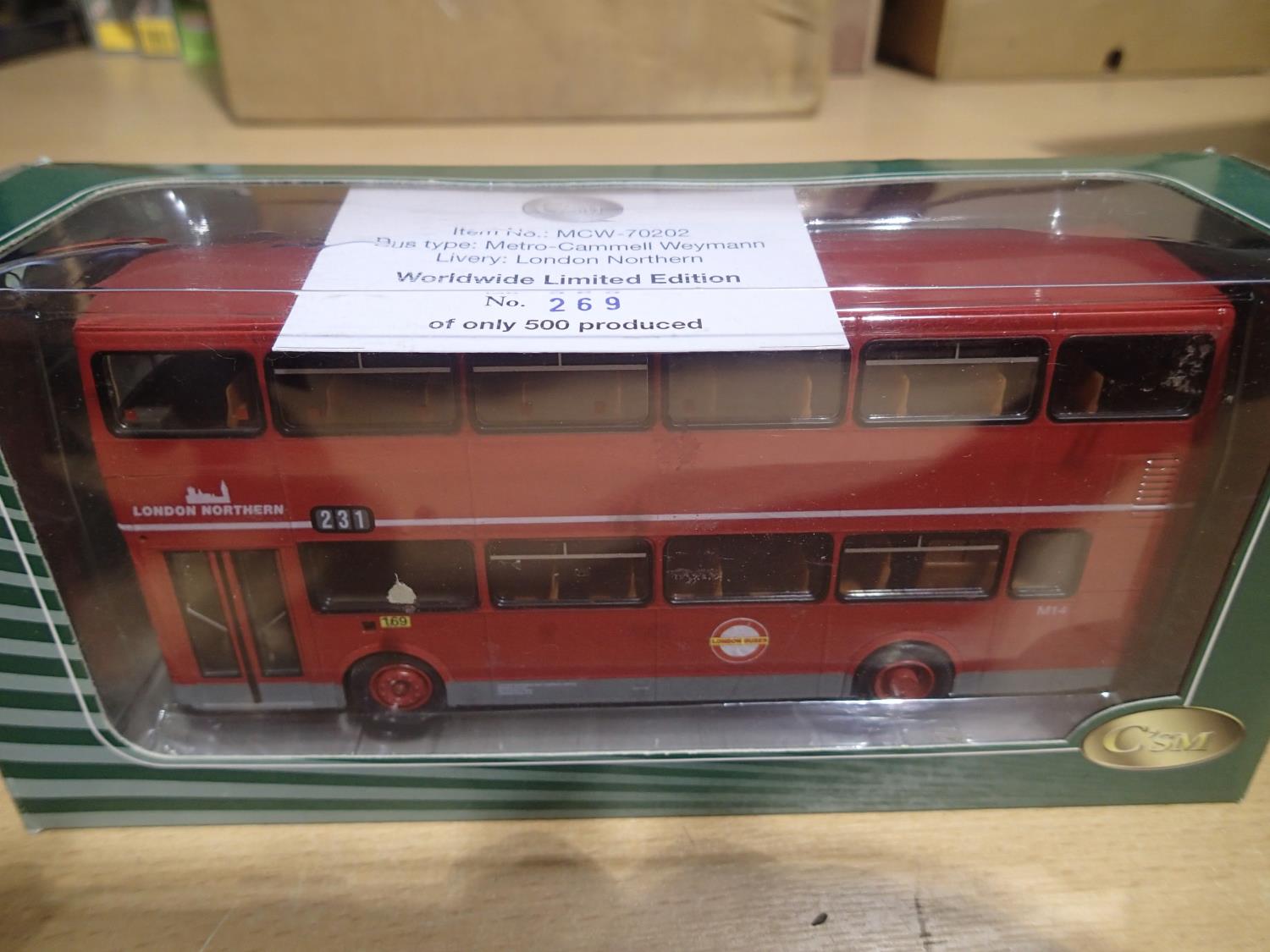 C.S.M 1/50 scale MCW-70202 London Northern, limited edition 269/500, excellent condition, storage