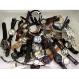 Box of mixed wristwatches. UK P&P Group 2 (£20+VAT for the first lot and £4+VAT for subsequent lots)