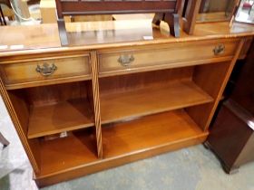 Yew sideboard with three drawers. Not available for in-house P&P