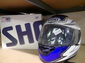 Shoei motorcycle helmet with box, size M. UK P&P Group 3 (£30+VAT for the first lot and £8+VAT for