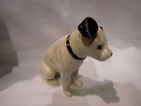 Cast iron Nipper the HMV dog moneybox, H: 15 cm. UK P&P Group 1 (£16+VAT for the first lot and £2+