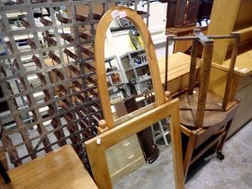Pine cheval mirror and wall hanging mirror 70 x 50 cm. Not available for in-house