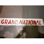 Grand National sign. Not available for in-house P&P