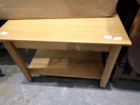Oak Provence coffee table, H: 55 cm, L: 75 cm. Not available for in-house P&P