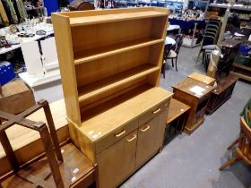 Light oak dresser, two drawers over two cupboards, 108 x 177 cm H. Not available for in-house P&P