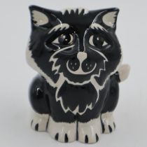 Lorna Bailey cat, Marvin, no cracks or chips, H: 10 cm. UK P&P Group 1 (£16+VAT for the first lot