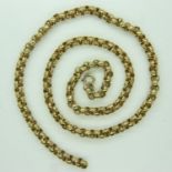 An unmarked heavy gauge belcher-link neck chain, 49g. UK P&P Group 0 (£6+VAT for the first lot