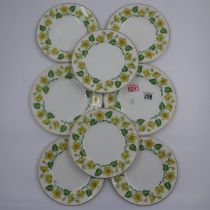 Six Wedgwood Kingcup series side plates and two dinner plates, no chips or cracks. UK P&P Group