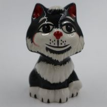 Lorna Bailey cat, Tex, no cracks or chips, H: 12 cm. UK P&P Group 1 (£16+VAT for the first lot