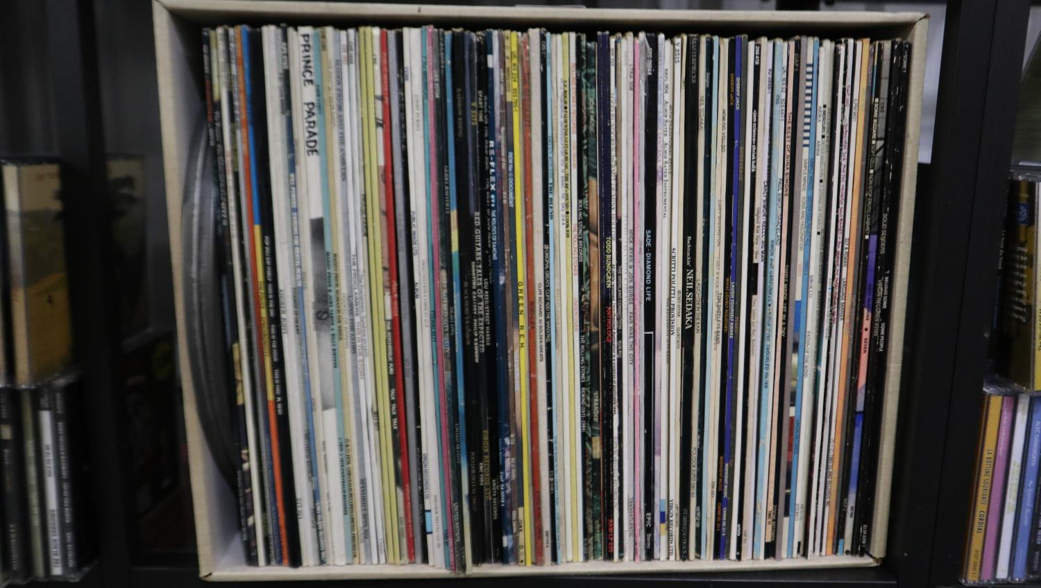 Approximately one hundred mixed rock and pop LPs. Not available for in-house P&P