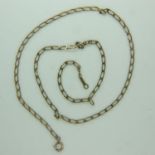 9ct gold neck chain, L: 44 cm, 3.5g. UK P&P Group 0 (£6+VAT for the first lot and £1+VAT for