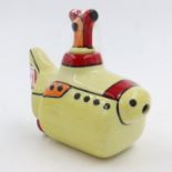 Lorna Bailey submarine teapot, USA version, no cracks or chips, L: 16 cm. UK P&P Group 1 (£16+VAT