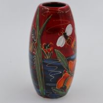 Anita Harris vase, Busy Bees, signed in gold, H: 18 cm, no chips or cracks. UK P&P Group 1 (£16+