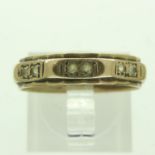 **** WITHDRAWN **** 9ct gold stone set eternity ring, size R/S, 3.0g. UK P&P Group 0 (£6+VAT for the