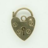 9ct gold padlock clasp, 1.6g. UK P&P Group 0 (£6+VAT for the first lot and £1+VAT for subsequent
