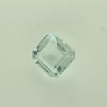 Natural loose emerald cut aquamarine; 2.01cts. UK P&P Group 0 (£6+VAT for the first lot and £1+VAT