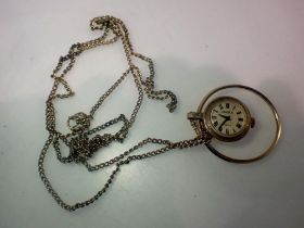 Ladies Chaka pendant watch on a neck chain. UK P&P Group 1 (£16+VAT for the first lot and £2+VAT for