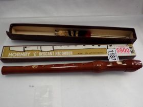 Boxed Hornby C descant wooden recorder. Not available for in-house P&P